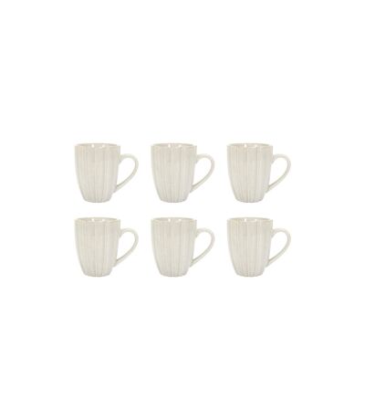 Lot de 6 Mugs en Céramique Vlora 30cl Beige
