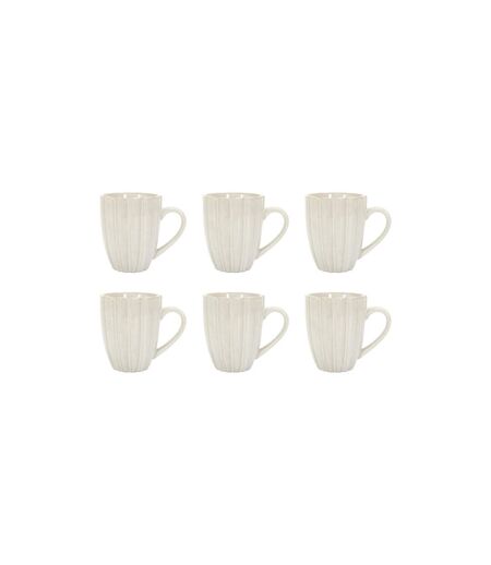 Lot de 6 Mugs en Céramique Vlora 30cl Beige