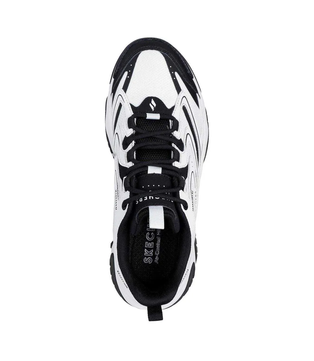 Womens/ladies Moonhiker Logo Trainers White Black Skechers-4
