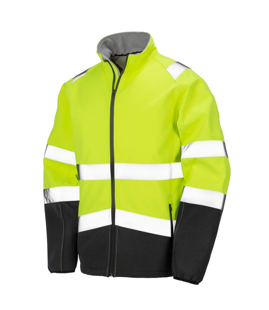 Result Safeguard Mens Printable Safety Softshell Jacket (Fluorescent Yellow/Black) - UTBC4133