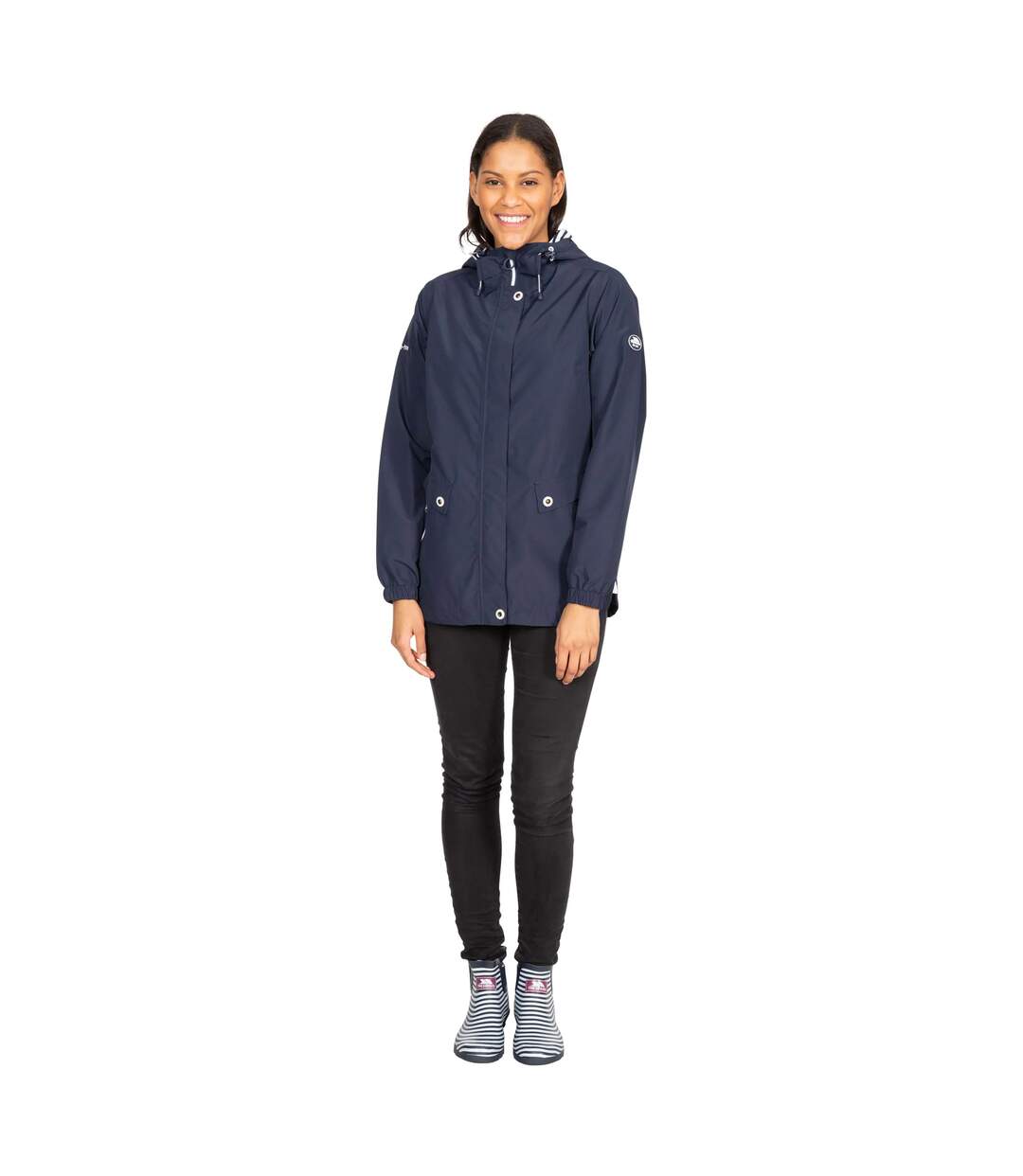 Womens/ladies Flourish Waterproof Jacket Navy Trespass-3