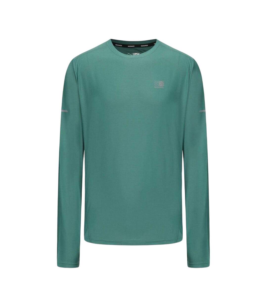 Mens Reflective Detail Long-sleeved T-shirt Spruce Green Karrimor-1