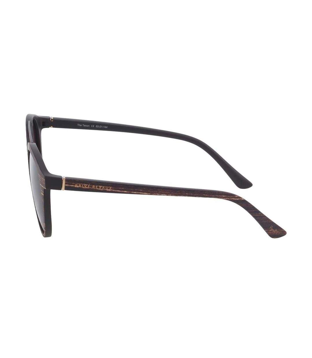 Lunettes De Soleil Motif/style Arrondi The Texan Homme Taille Unique Marron Marbré Prive Revaux-2