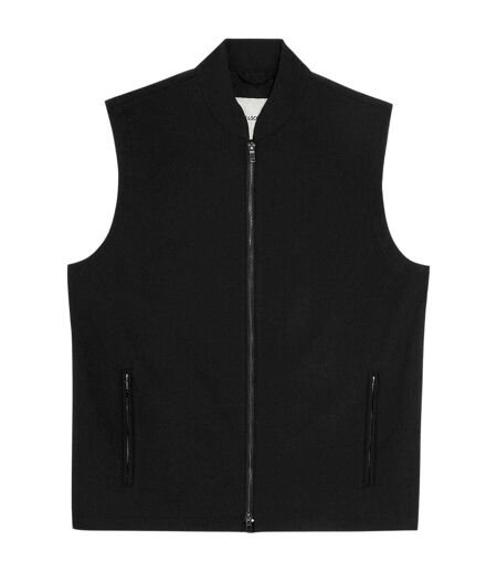 Veste Sans Manches À Col Montant Motif/style Uni Homme Noir Lyle & Scott