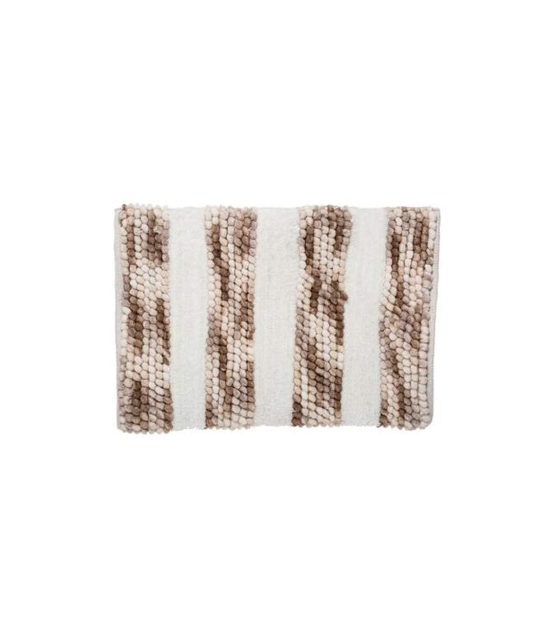 Tapis de Salle de Bain Rayé 50x75cm Taupe-1