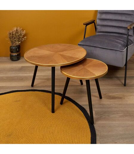 Duo de tables gigogne Felix - Noir et Doré