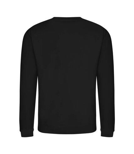 AWDis Just Hoods AWDis Unisex Crew Neck Plain Sweatshirt (280 GSM) (Deep Black)