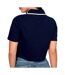 Polo crop top marine femme tommy hilfiger badge - l-2