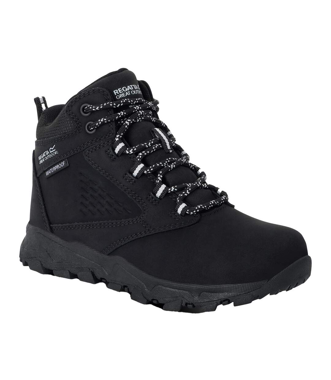 Childrens/kids Amble Walking Boots Black Regatta-1