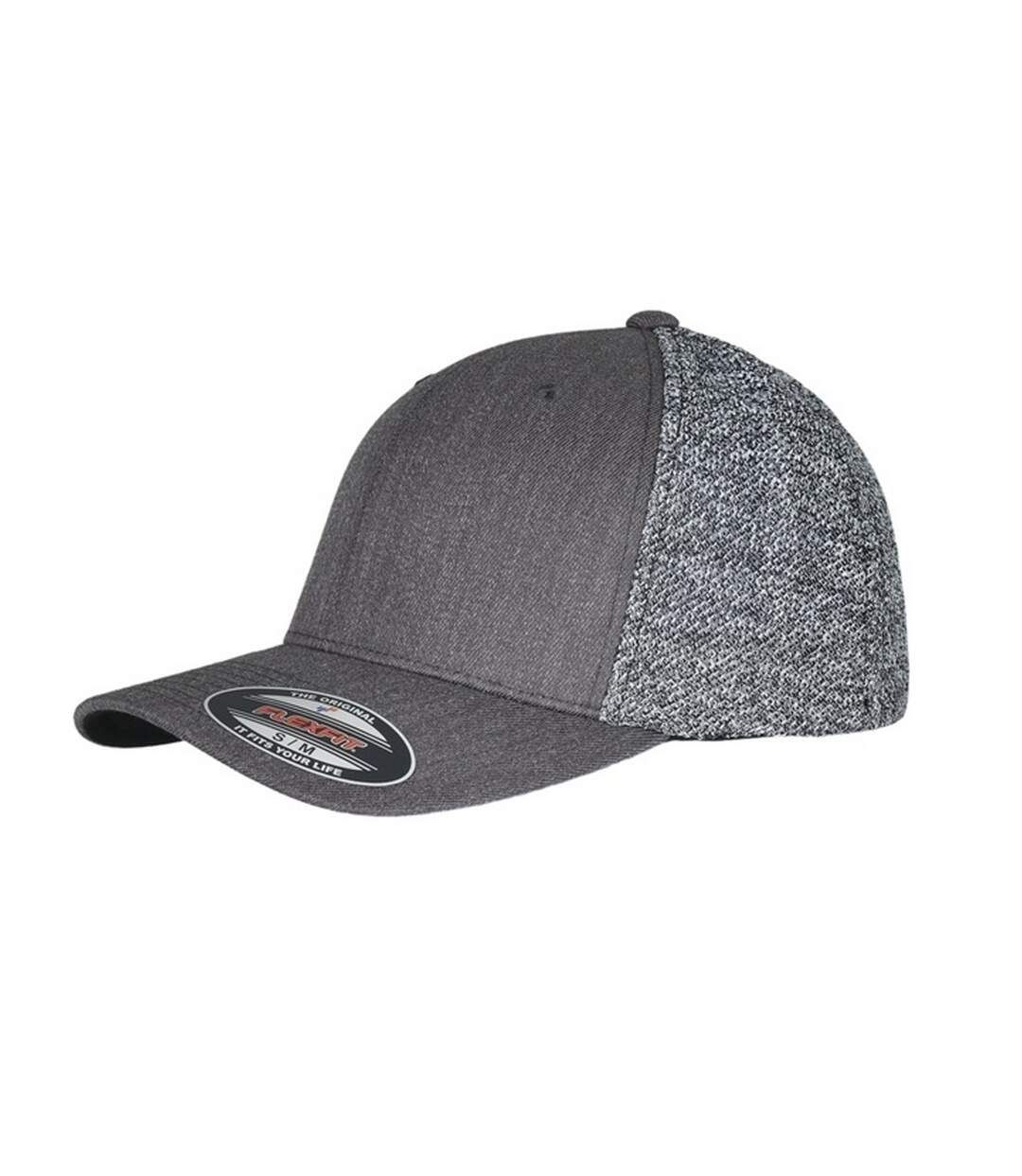 Casquette Trucker Motif/style Chiné Noir Gris Chiné Flexfit-3