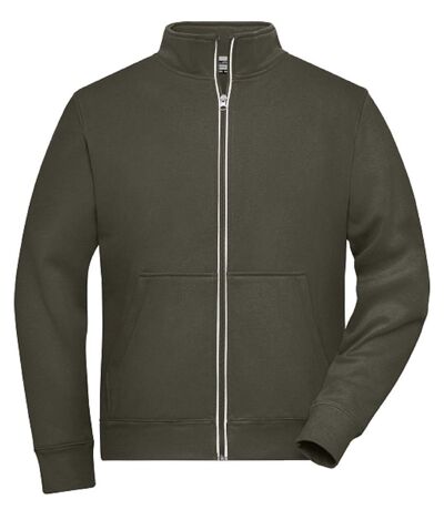 Veste sweat zippée workwear - Homme - JN1810 - vert olive