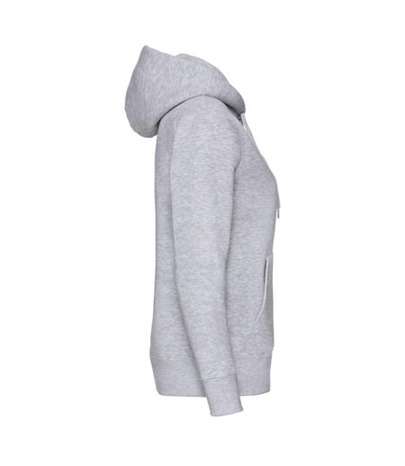 Sweat À Capuche Premium Sweat Femme Gris Chiné Fruit Of The Loom