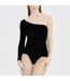 Ladies Essentials One Shoulder Top Sculpting Smoothing Stretch Fit-3