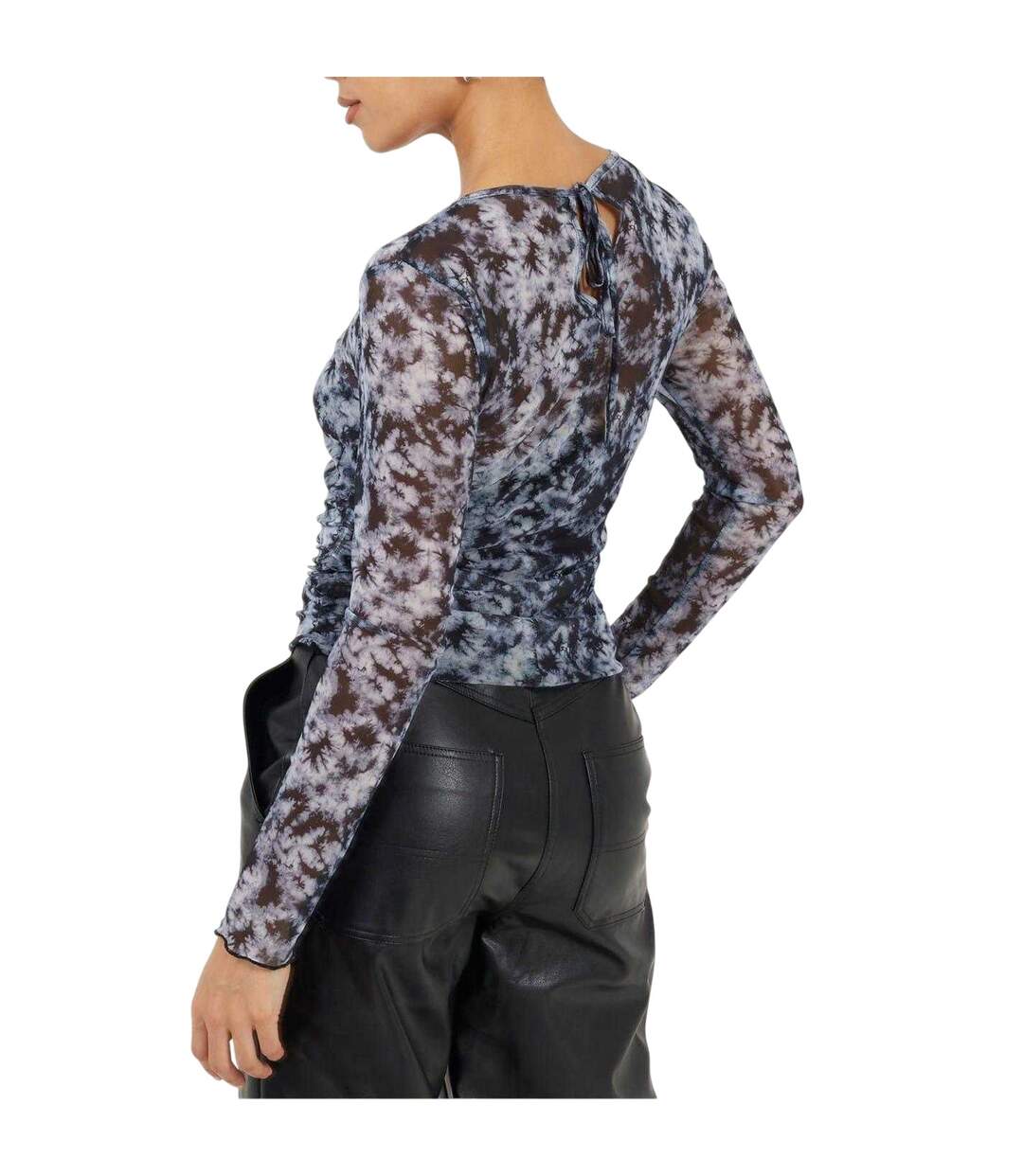 Haut Motif/style Tie-dye Femme Noir Blanc Brave Soul-3