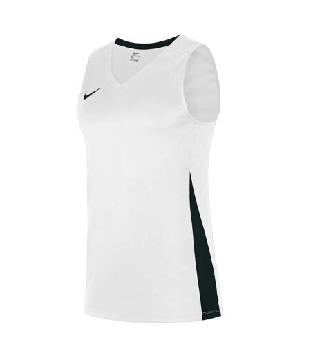 Maillot Sans Manches Motif/style Panneau Contrasté Femme Blanc Noir Nike