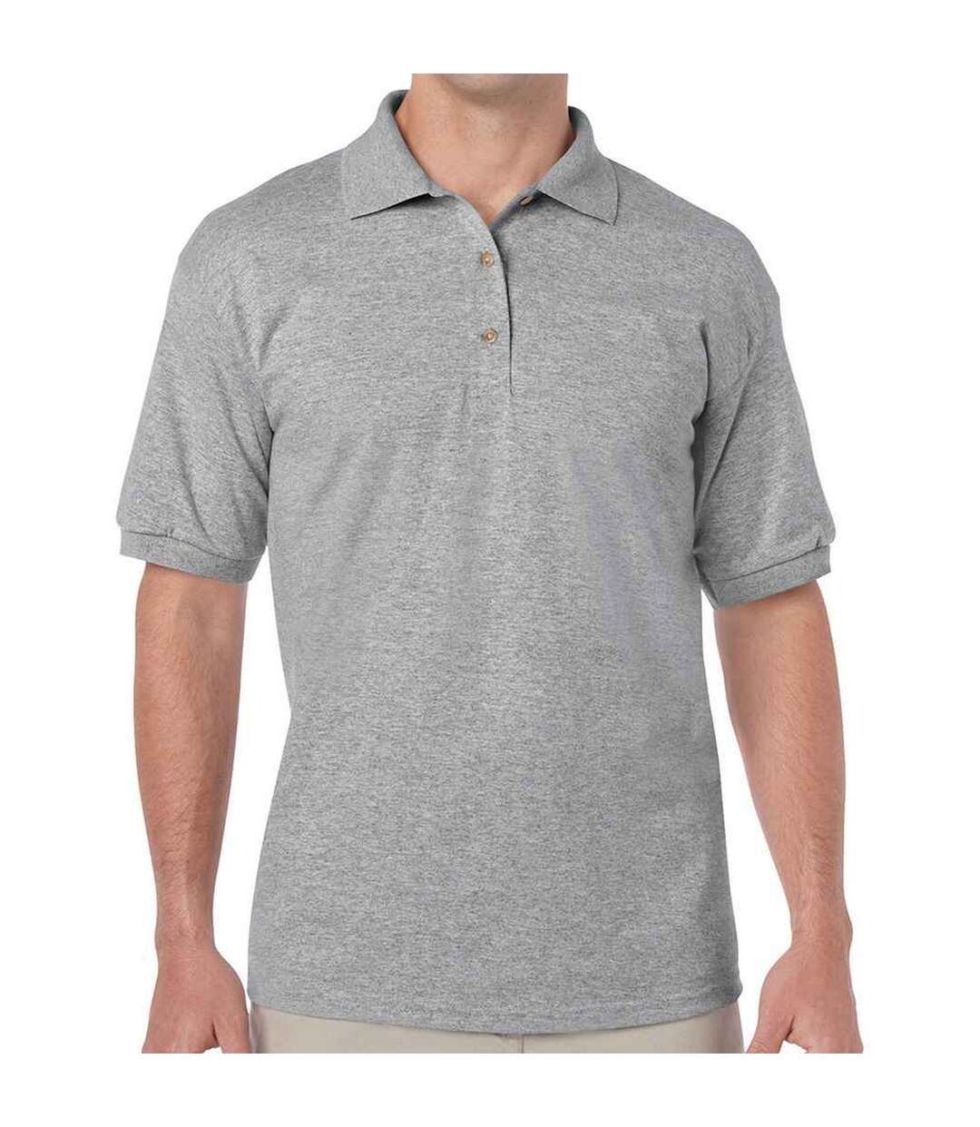 Polo homme gris Gildan