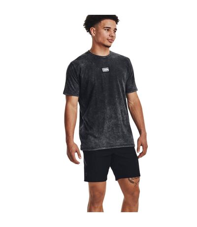 Mens Elevated Core Washed T-shirt Black Under Armour