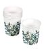Lot de 10 Gobelets en Carton Eucalyptus 23cl Blanc-1