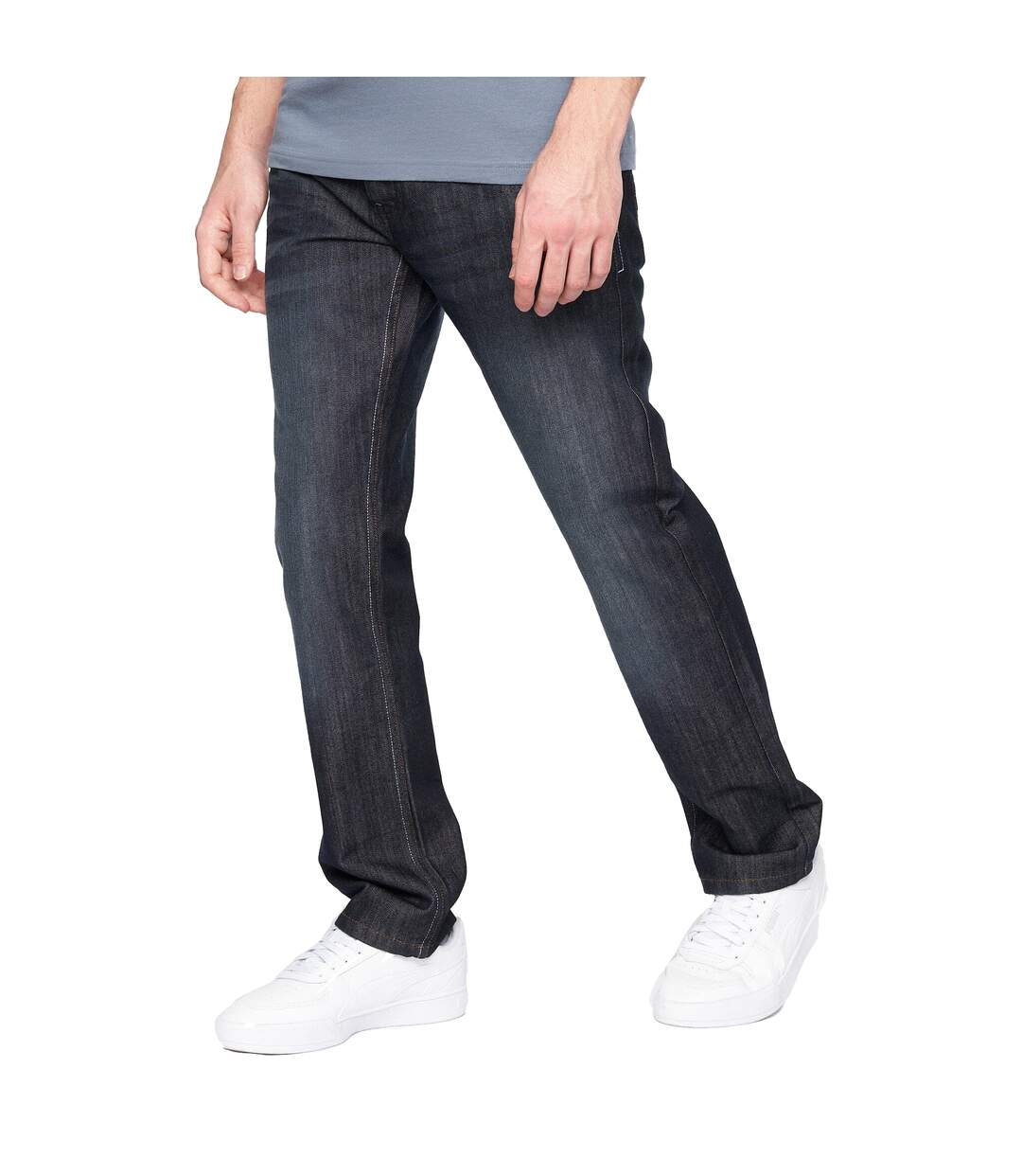 Jean New Techno Homme Bleu Foncé Délavé Crosshatch-4