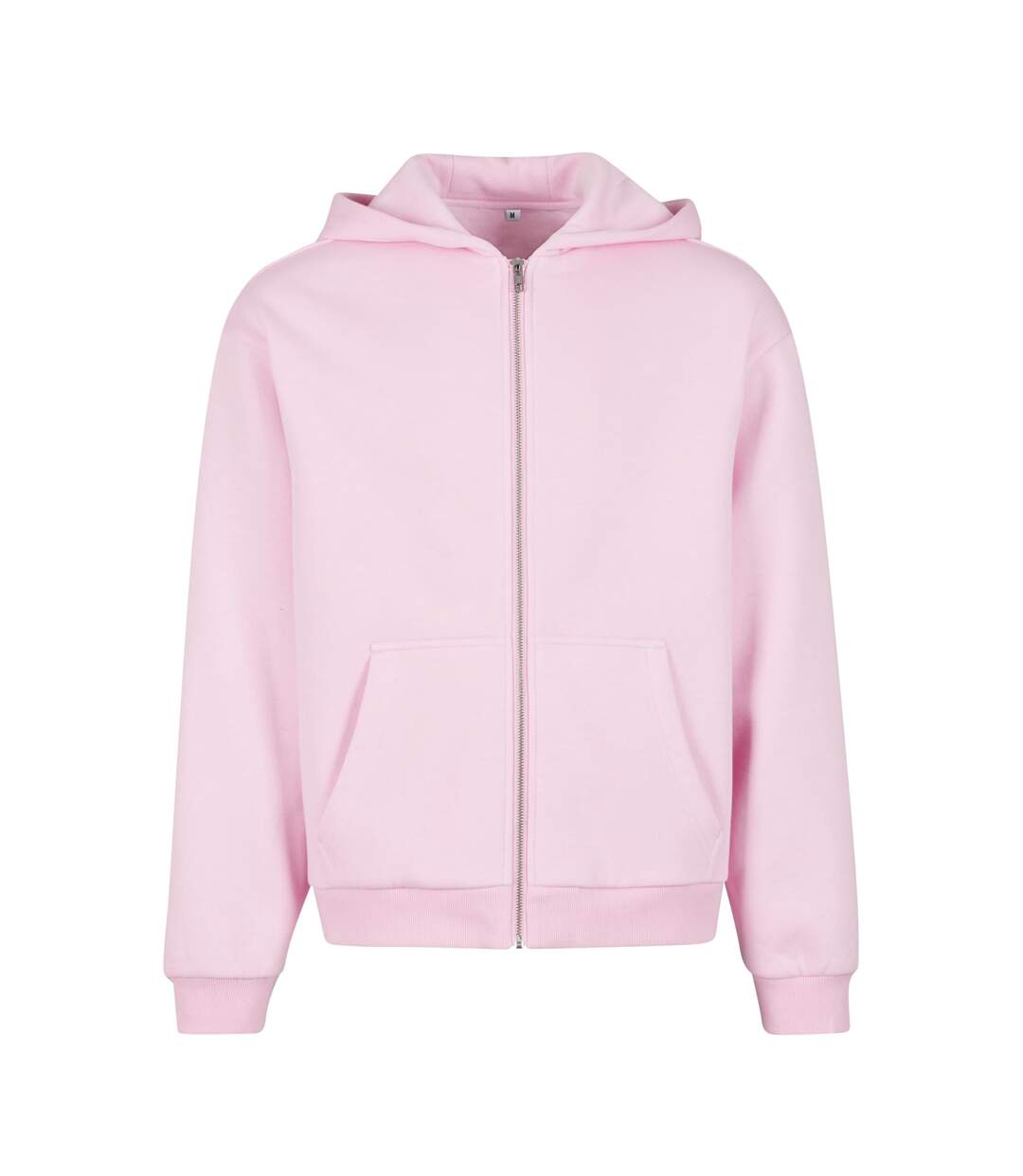 Sweat À Capuche À Fermeture Éclair Pour Hommes Rose Tendre Build Your Brand-1