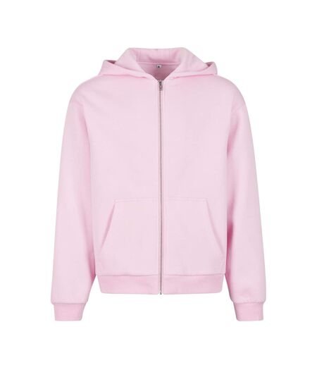 Sweat À Capuche À Fermeture Éclair Pour Hommes Rose Tendre Build Your Brand