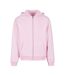 Sweat À Capuche À Fermeture Éclair Pour Hommes Rose Tendre Build Your Brand-1