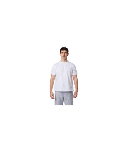 Mens Back Print Cotton T-shirt White Peregrine