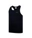 Mens Cotton Sleeveless Vest Top Black Slazenger-3