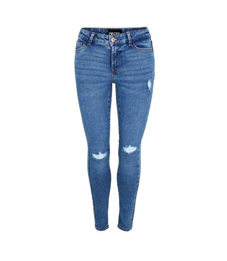 Jean Motif/style Usé Femme Bleu Pieces