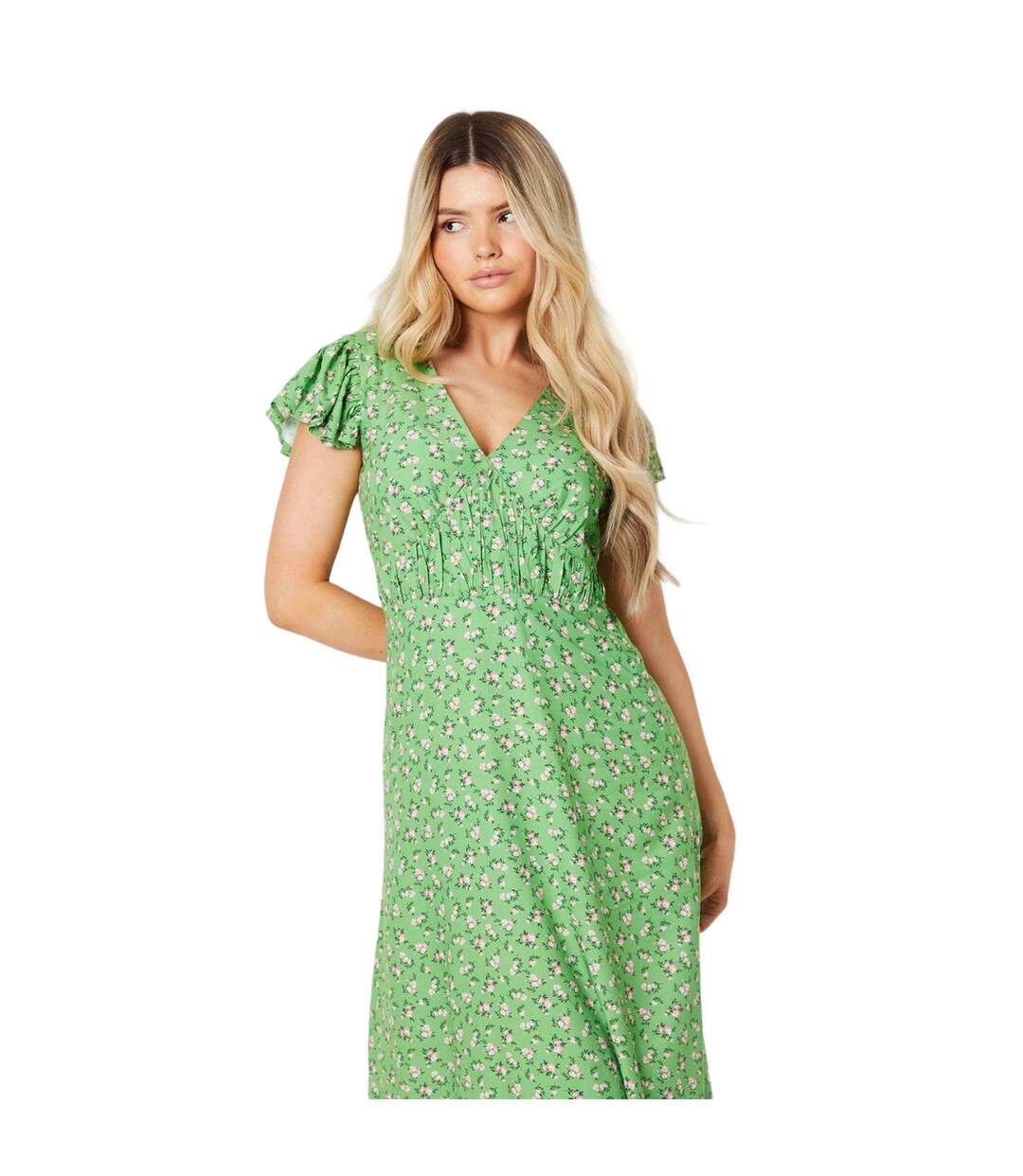 Robe mi-longue femme vert Dorothy Perkins-3