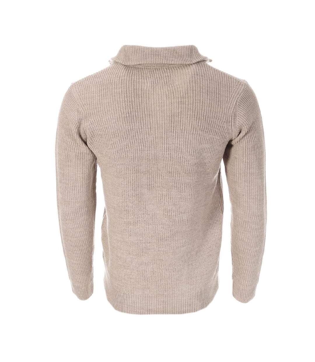 Pull 1/4 zip beige homme rms26 camioneur-2