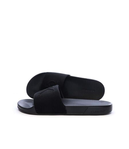 Claquettes noires homme calvin klein jeans slide