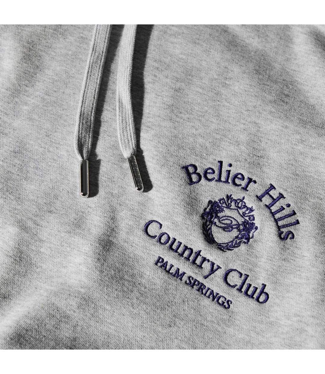 Mens Country Club Cotton Hoodie Grey Marl Belier-3