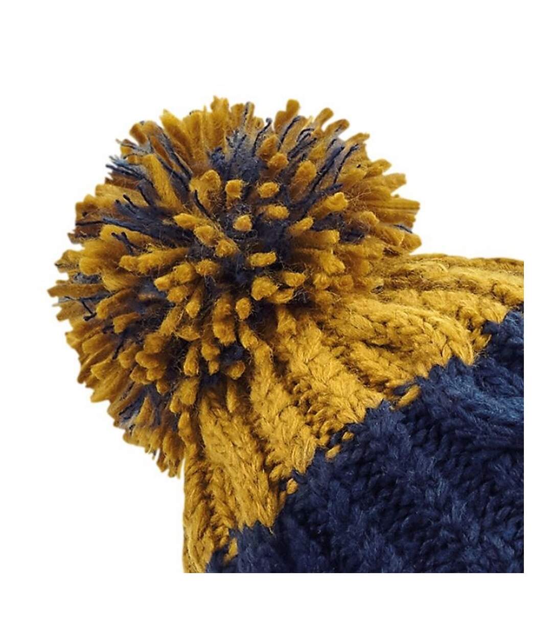 Beechfield Unisex Adults Apres Cuffed Beanie (Oxford Navy/Mustard) - UTRW7276-3