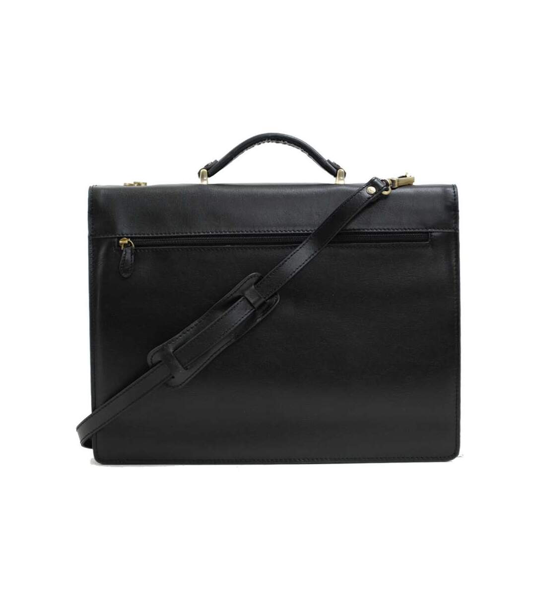 Katana - Cartable 1 soufflet en cuir - noir - 2800-3