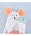 Doudou marionnette à doigts polyester collection LES PETITS FUTÉS Souris-3