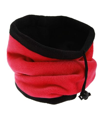 FLOSO Womens/Ladies Multipurpose Fleece Neckwarmer Snood / Hat (Red) - UTSK239