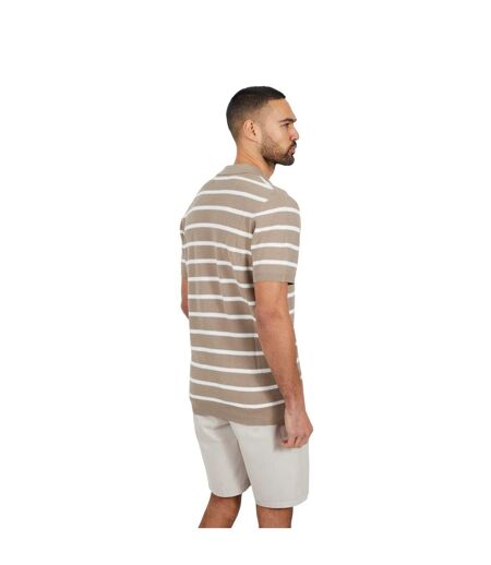 Polo Manches Courtes Homme Beige Gris Blanc Cassé Brave Soul