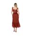 Robe Mi-longue Sans Manches Motif/style Paillette Femme Rouge Pastel Maya Deluxe-2