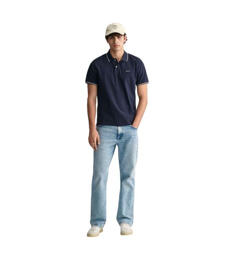 Polo Motif/style Brodé Homme Bleu Sombre Gant