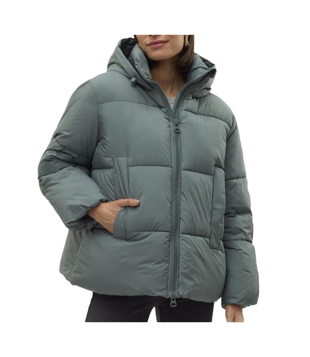 Doudoune bleu femme vero moda midaline-1