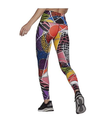 Womens/ladies All-over Print Skinny Running Tights Multicoloured Adidas