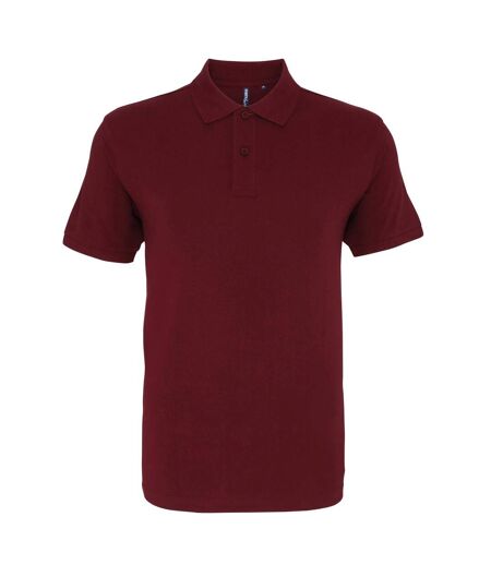Asquith & Fox Mens Organic Classic Fit Polo Shirt (Burgundy)