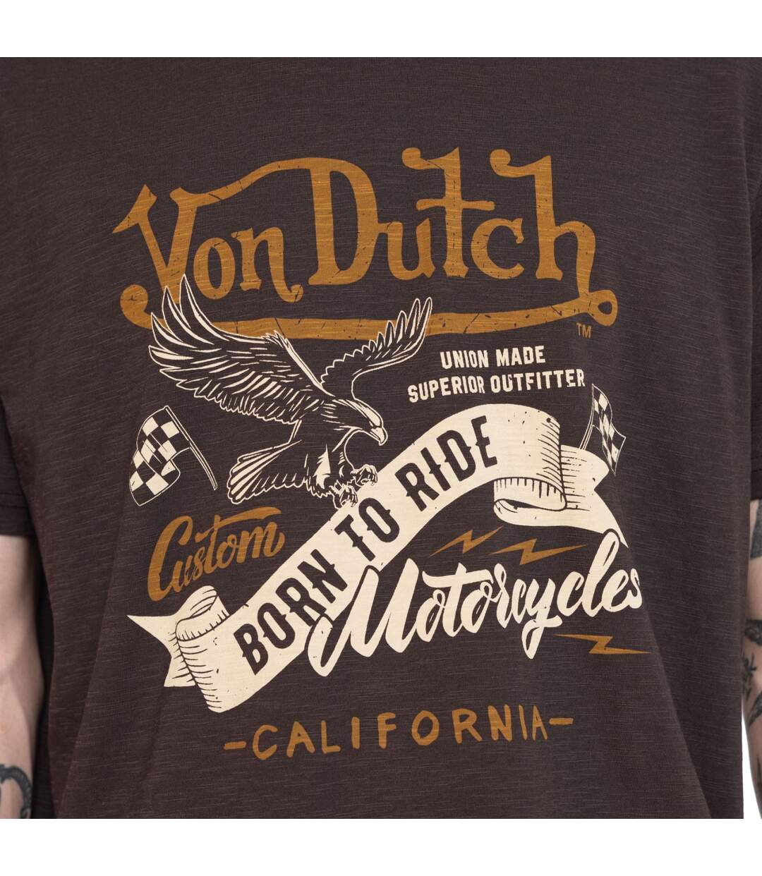 T-shirt homme regular en slub heavy wash print devant Pedro Vondutch-2