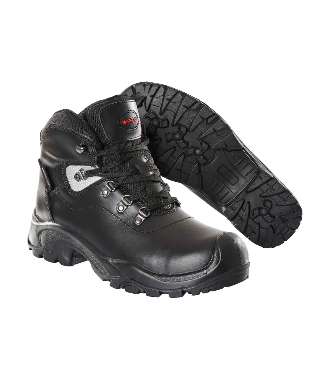 Mens Footwear Industry Leather Safety Boots Black Mascot-4