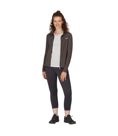 Womens/ladies Holeen Stretch Breathable 3/4 Leggings Seal Grey Regatta
