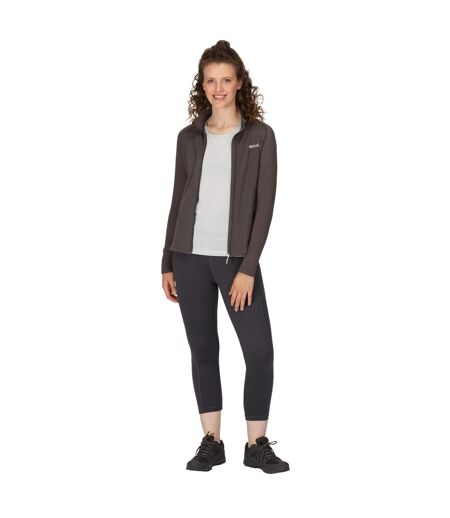 Womens/ladies Holeen Stretch Breathable 3/4 Leggings Seal Grey Regatta