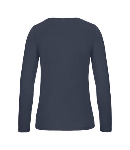 T-shirt Manches Longues #e150 Femme Bleu Marine B&C