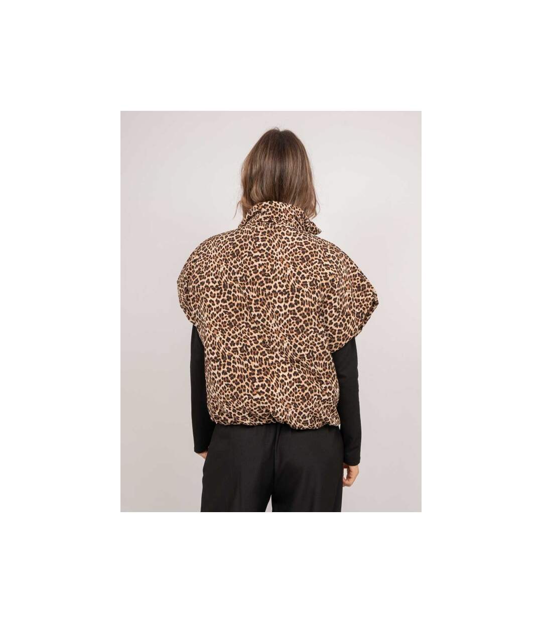 Doudoune sans manches réversible motif léopard UDELI - Dona X Lisa-2