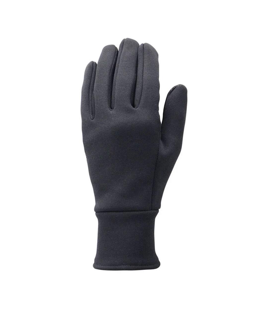 Unisex adult gripped fleece gloves black Hy-1